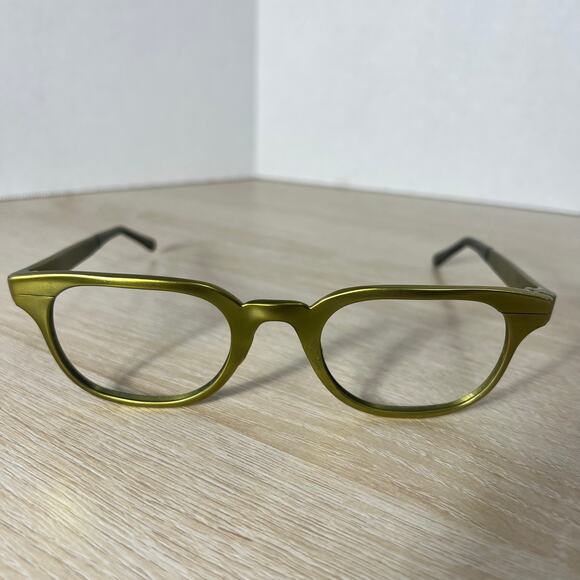 Vintage Tura Yellow Green Sunglasses Frames Only Horn Rimmed 49-23 main image 13